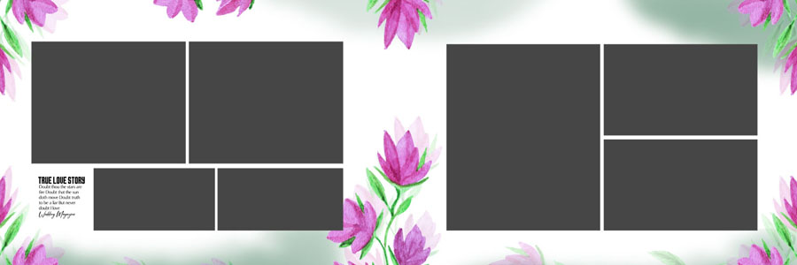 Latest Floral Wedding Album PSD 12x36 Designs 2025