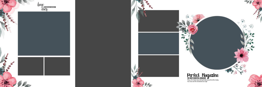 Latest Floral Wedding Album PSD 12x36 Designs 2025