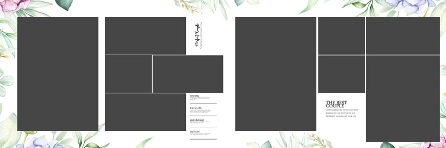 Latest Floral Wedding Album PSD 12x36 Designs 2025