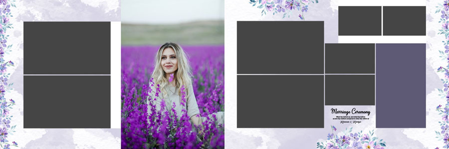 Latest Floral Wedding Album PSD 12x36 Designs 2025