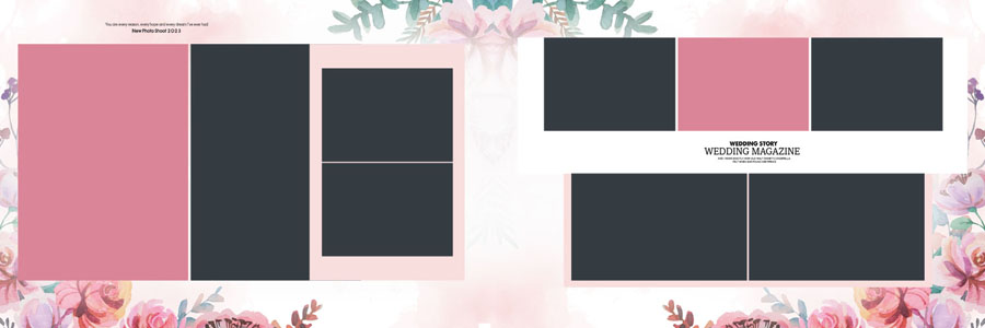 Latest Floral Wedding Album PSD 12x36 Designs 2025