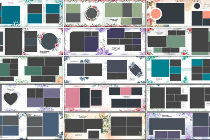 Latest Floral Wedding Album PSD 12x36 Designs 2025