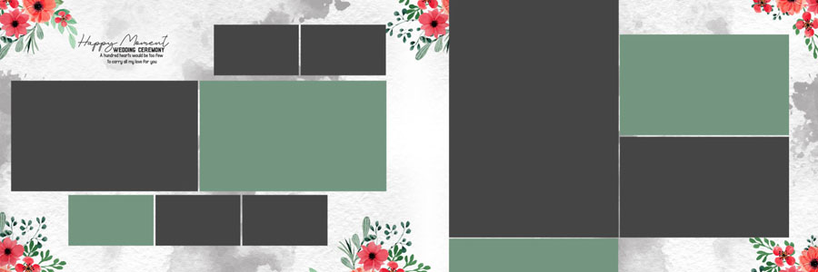 Latest Floral Wedding Album PSD 12x36 Designs 2025