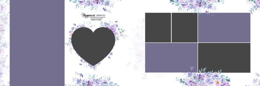 Latest Floral Wedding Album PSD 12x36 Designs 2025