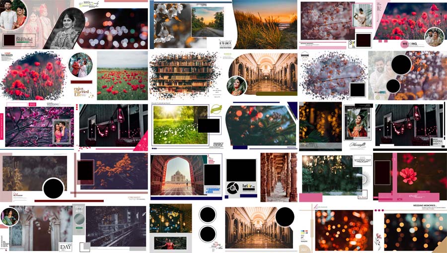 30 Best Wedding Album PSD 12x36 Templates Free Download