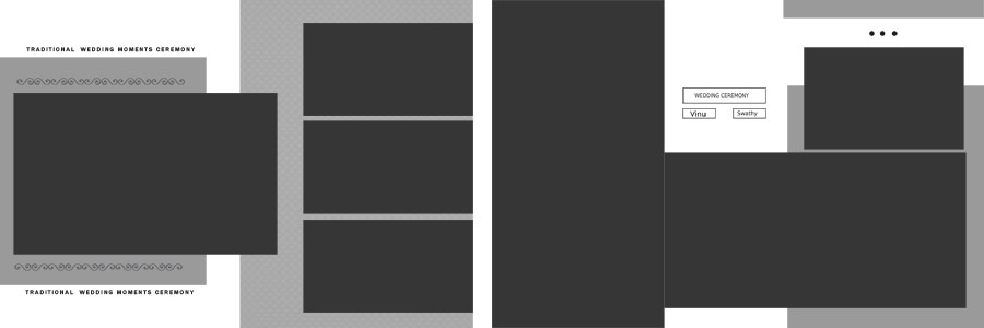 12x36 album PSD template — traditional photo layout example