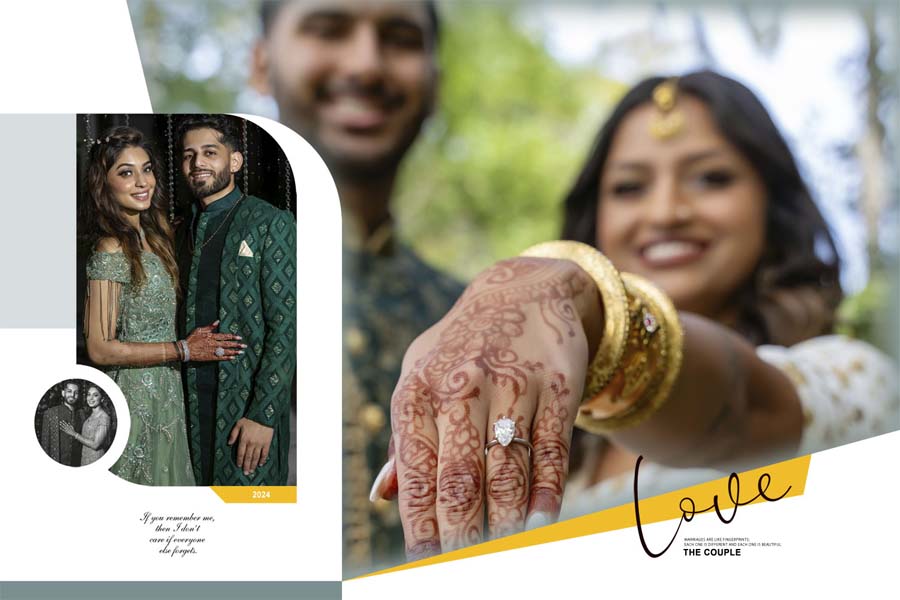 Pack preview 25 couple portrait wedding album cover PSD templates 12x18