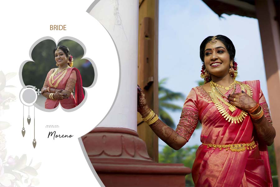 Minimal couple portrait wedding album cover PSD template 12x18