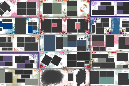 25 Floral Wedding Album Design 12x36 PSD Templates 2026