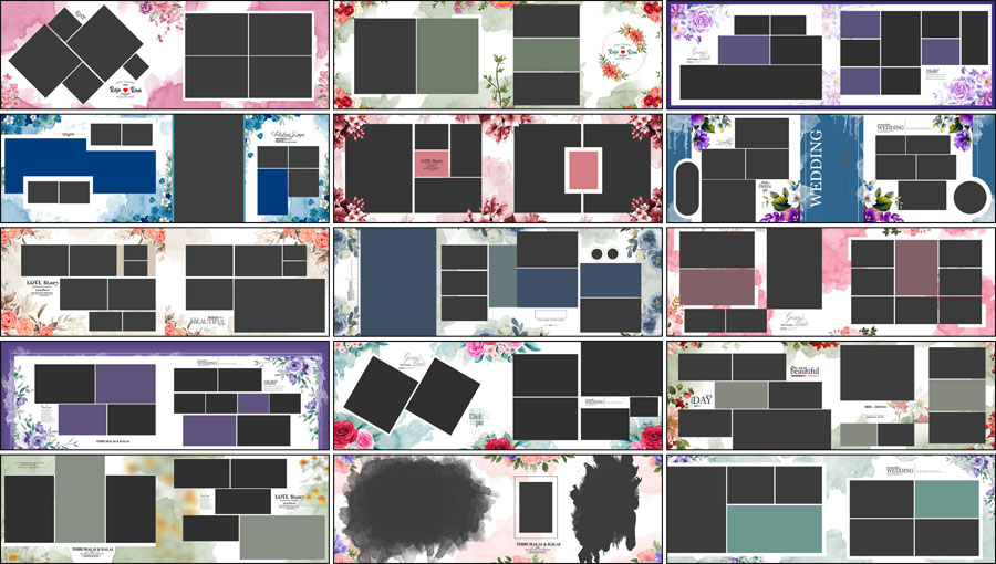 25 Floral Wedding Album Design 12x36 PSD Templates 2026 25 Floral Wedding Album Design 12x36 PSD Templates 2026