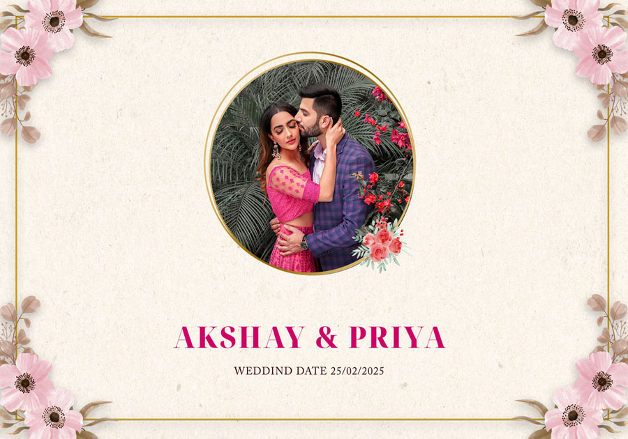 Classic wedding album back cover PSD 14x20 with ornamental design