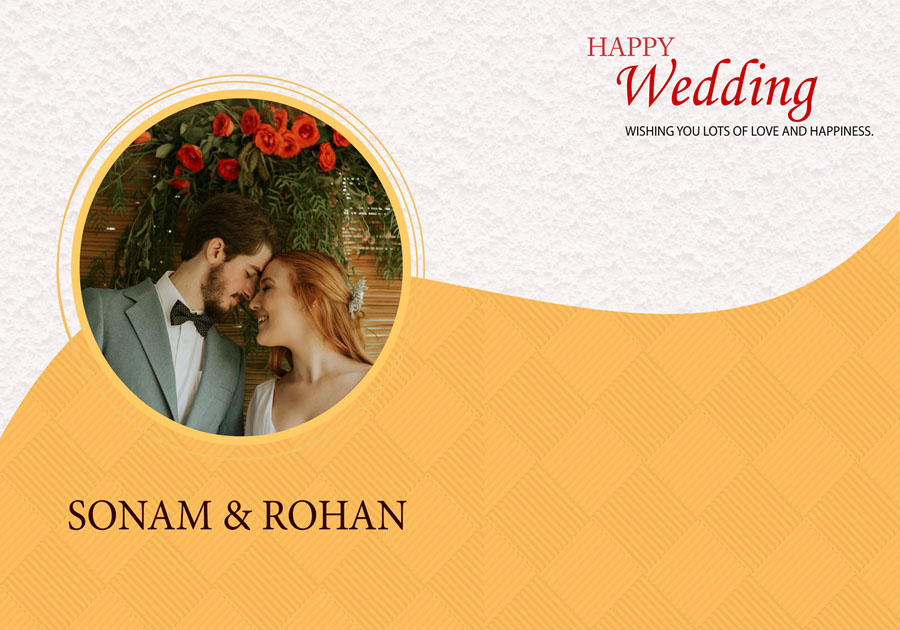 High-resolution wedding album front cover PSD 14x20 for printing