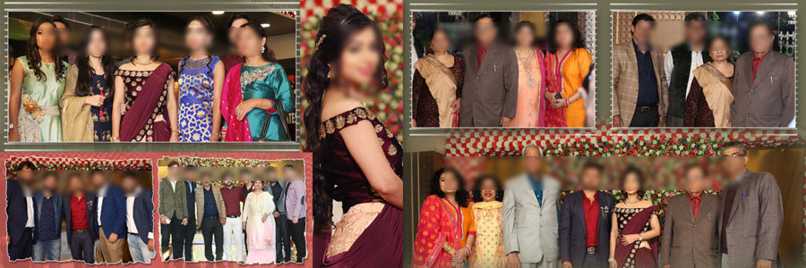 wedding reception photo album psd layout with modern style