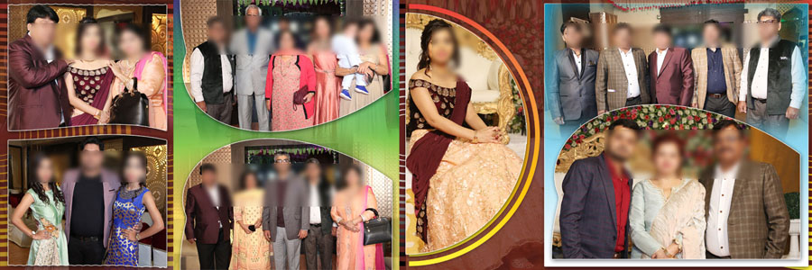 creative wedding album reception layout psd with balanced composition