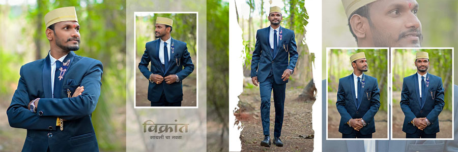 Premium Marathi wedding album design with photo frames