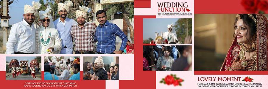 Indian and Pakistani Barat wedding album PSD template