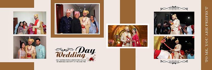 Barat album sheet design PSD for professional wedding projects