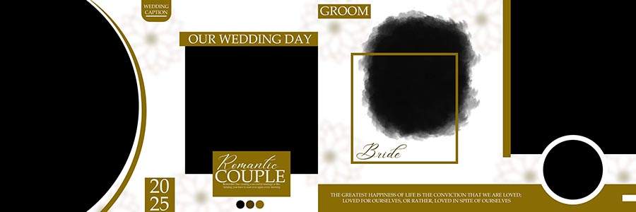 Best wedding album PSD collection with creative photo layouts