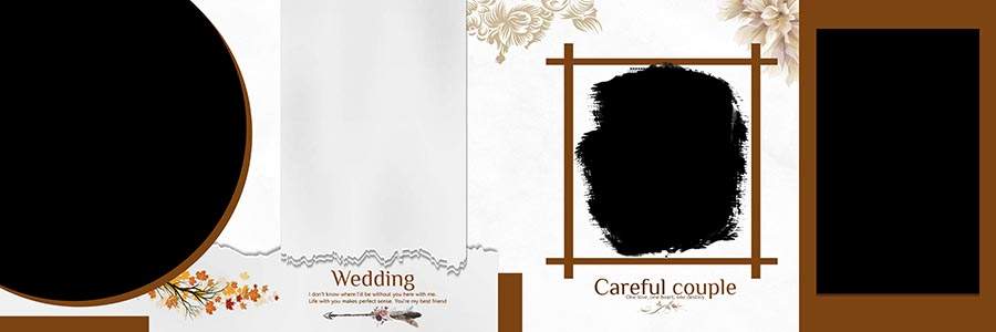 Stylish wedding album PSD template for photographers and designers