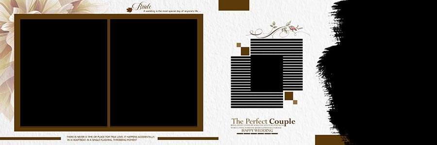 Modern 12x36 wedding album sheet design PSD free download