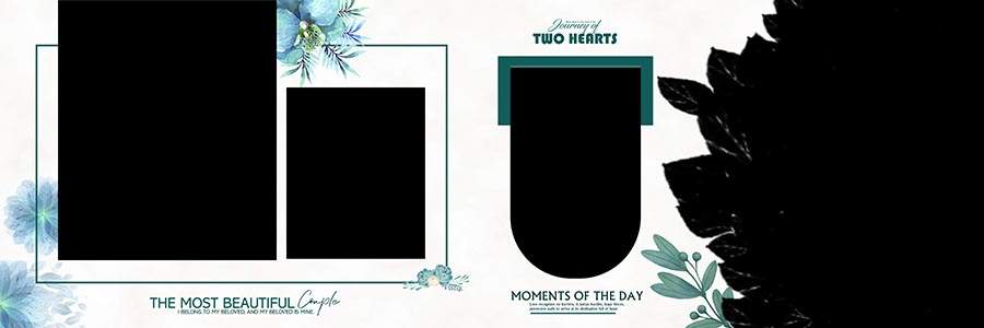 Modern 12x36 wedding album sheet design PSD free download
