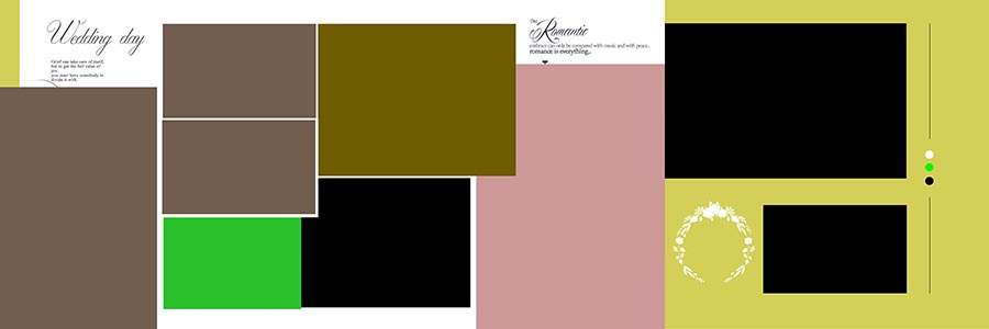Modern wedding album template PSD for professional projects