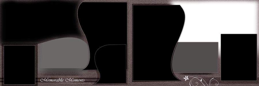 Professional wedding album design PSD for Photoshop editing