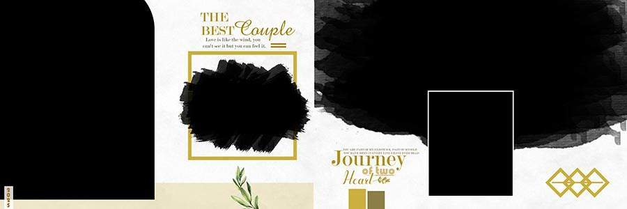 Premium wedding album PSD collection with stylish photo frames