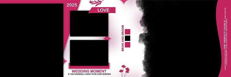 Beautiful wedding album background PSD for professional designers