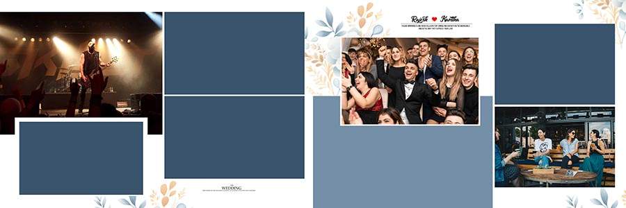 High quality album design PSD template for wedding photography projects