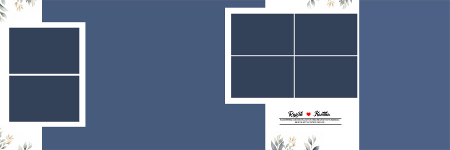creative couple photo album PSD template 12x36 editable design for wedding photography studio use