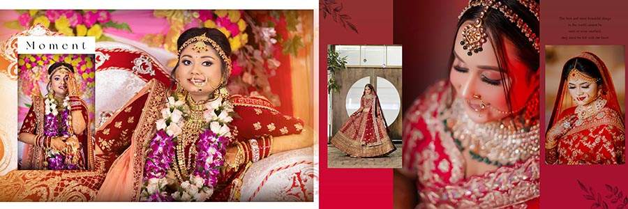 Creative 12x36 Bengali marriage album PSD template