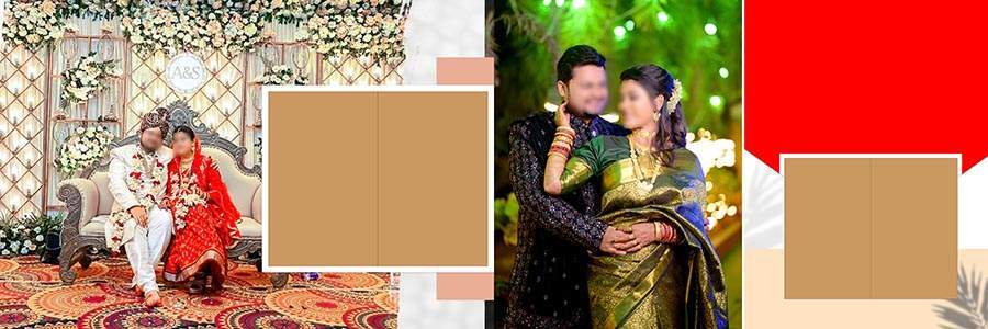 Premium Bengali wedding album design PSD with editable layers