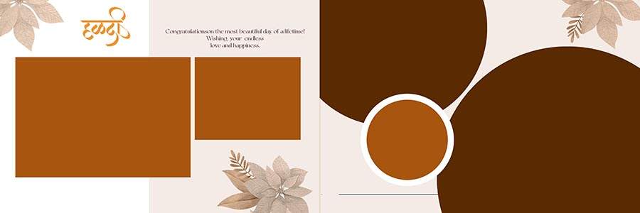 Elegant Bengali couple album template PSD 12x36 format