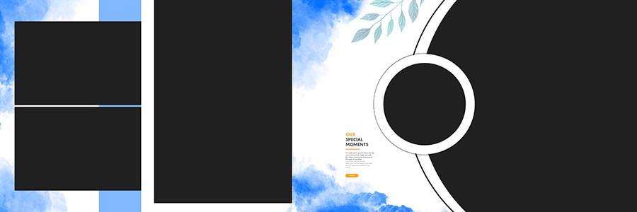 Creative wedding album PSD volume 2 with modern photo collage layout