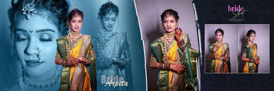 Fully editable Marathi wedding album PSD template for professional designers