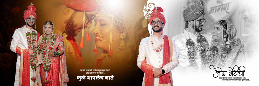 12x36 Maharashtrian wedding album layout with elegant storytelling design