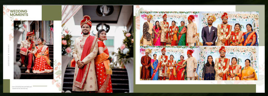 12x36 wedding album design PSD free template
