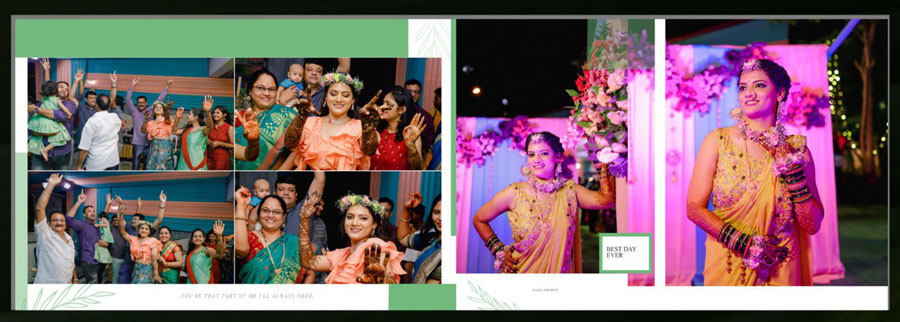 20th traditional wedding album PSD 12x36 design