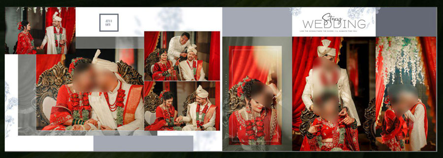 12x36 album PSD free wedding design