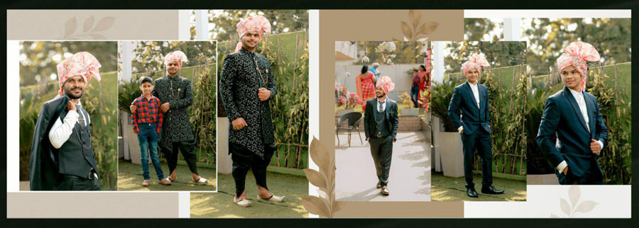 Wedding album PSD 12x36 traditional layout