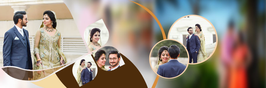 Bride and groom pre-wedding photo album design